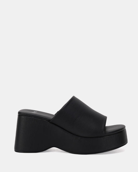 Image of Boots. Product name - Bento Women's Wedge BLACK Novo Wedges in Black colour by brand - NOVO