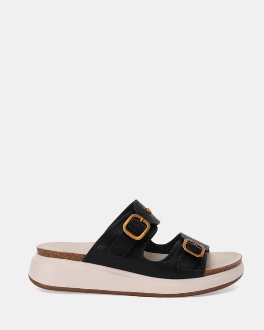 Image of Boots. Product name - Waleh Women's Wedge BLACK Novo Wedges in Black colour by brand - NOVO