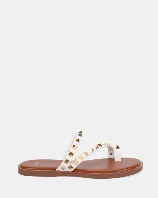 Image of Sandals. Product name - Treglio Women's Thongs WHITE Novo Thongs in White colour by brand - NOVO