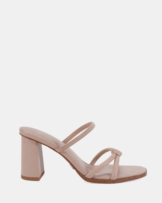 Image of Sandals. Product name - Ledora Women's Strappy High Heel WHITE SAND Novo Sandals in White Sand colour by brand - NOVO
