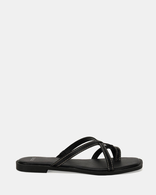Image of Sandals. Product name - Rorie Women's Thongs BLACK Novo Thongs in Black colour by brand - NOVO
