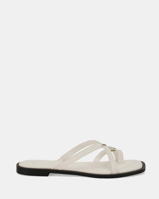 Image of Sandals. Product name - Rorie Women's Thongs WHITE Novo Thongs in White colour by brand - NOVO