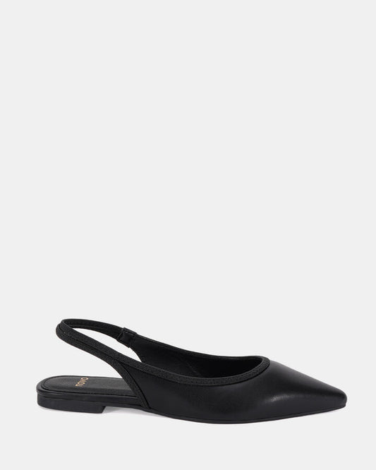 Image of Flats. Product name - Cassey Women's Casual Flat Closed BLACK Novo Casual in Black colour by brand - NOVO