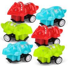 Image of Toys. Product name - Dinosaur Pull Back Mini Vehicles 6pcs in colour by brand - Toymate