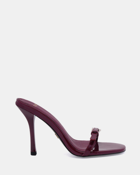 Image of Sandals. Product name - Zablaze Women's Fast Fashion DEEP RED PATENT Novo Sandals in Deep Red Patent colour by brand - NOVO