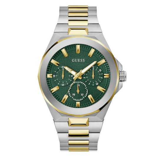 Image of Watches. Productname: Guess Sport Dashboard Sport Two-Tone Silver and Gold-Tone Men's Watch GW0798G3 in Watch colour by brand - Guess