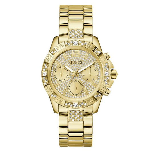 Image of Watches. Productname: Guess Sport Majesty Sport Gold-Tone Crystal Bezel Men's Watch GW0771L2 in Watch colour by brand - Guess