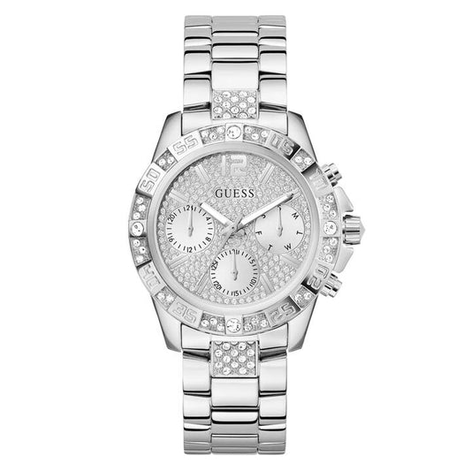 Image of Watches. Productname: Guess Sport Majesty Sport Silver-Tone Crystal Bezel Men's Watch GW0771L1 in Watch colour by brand - Guess