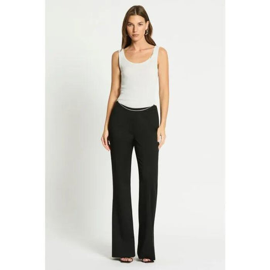 Image of a model wearing Pants. Productname: Disconnect Pant in NOIR colour by brand - sass and bide