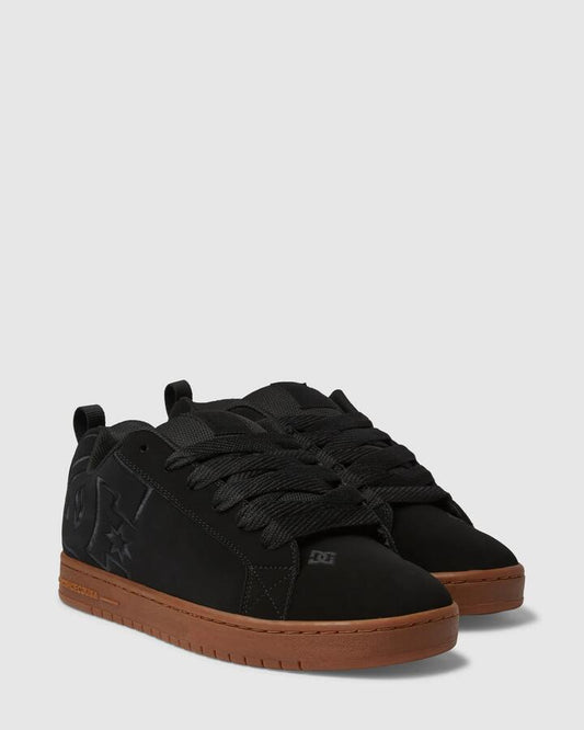 Image of Sneakers. Productname: DC Shoes - Mens Court Graffik Sneakers - Black/Gum - in Black/Gum colour by brand - DC Shoes