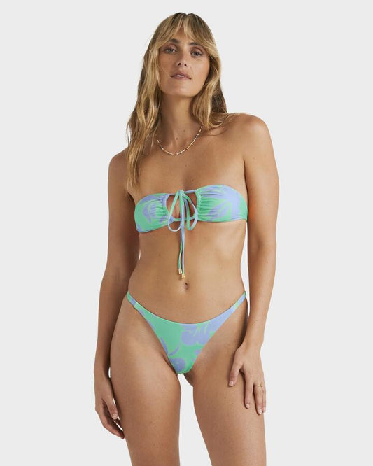 Image of Swimwear. Productname: Billabong - Womens Illusion Maya Pant Bikini Bottom - Blue Lagoon - in Blue Lagoon colour by brand - Billabong