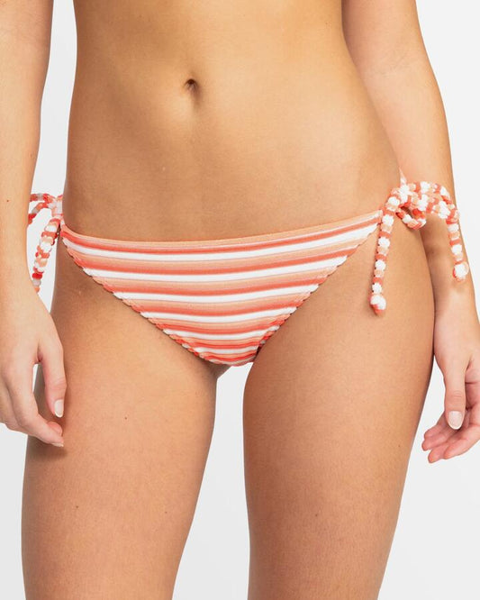 Image of Swimwear. Productname: Roxy Womens Party Wave Moderate Bikini Bottom Dubarry - in Dubarry colour by brand - Roxy