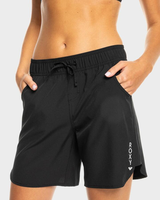 Image of Swimwear. Productname: Roxy - Womens Wave 7" Boardshorts - Anthracite - in Anthracite colour by brand - Roxy