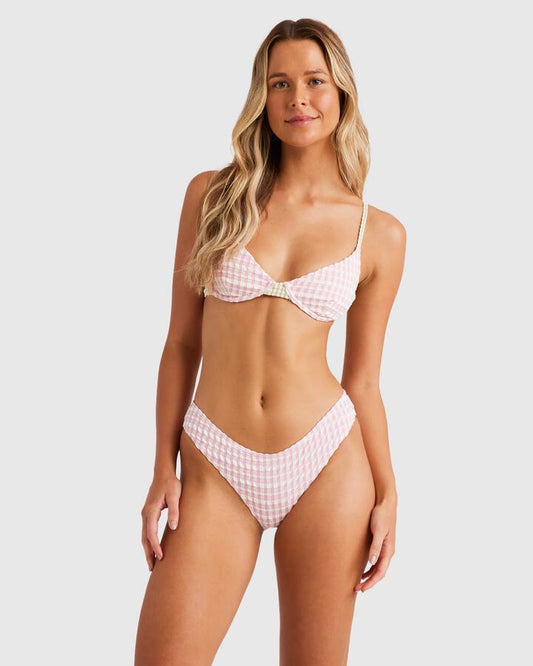Image of Swimwear. Productname: Billabong Womens Wave Check Bondi Bikini Bottom Rosie - in Rosie colour by brand - Billabong
