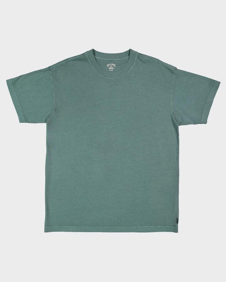 Image of a model wearing Tops. Productname: Billabong - Mens Premium Wave T-Shirt - Marine Green - in Marine Green colour by brand - Billabong