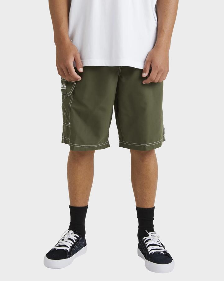 Image of Swimwear. Product name - Billabong Mens Throw On Boardshorts Dark Military in Dark Military colour by brand - Billabong
