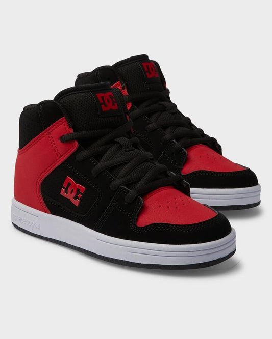 Image of Shoes. Productname: DC Shoes Boys 8-16 Manteca 4 Hi Skate Shoes Black/Red/White - in Black/Red/White colour by brand - DC Shoes