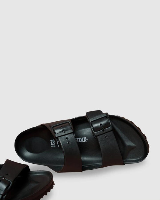 Image of Slippers. Productname: Birkenstock - Arizona Eva Regular Slides - Black - in Black colour by brand - Birkenstock