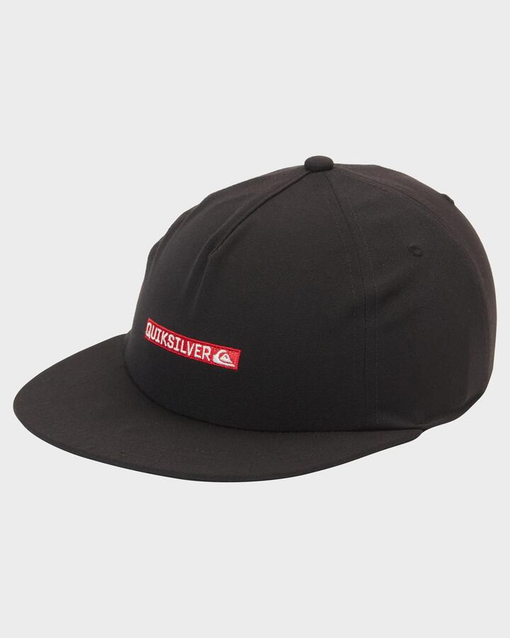 Image of Hats. Product name - Quiksilver Boys 8-16 Dna Clicker Cap Black in Black colour by brand - Quiksilver