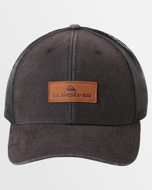 Image of Hats. Productname: Quiksilver Mens Down The Hatch Trucker Cap Black - in Black colour by brand - Quiksilver