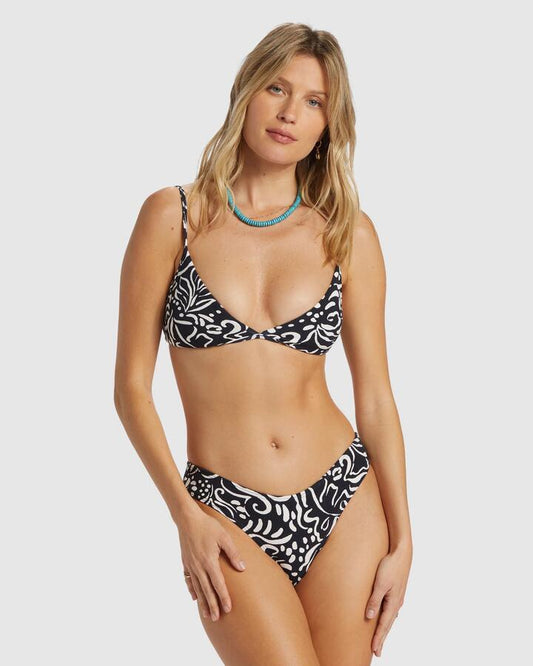 Image of Swimwear. Productname: Billabong - Womens La Isla Charlie Fixed Tri Bikini Top - Black Pebble - in Black Pebble colour by brand - Billabong