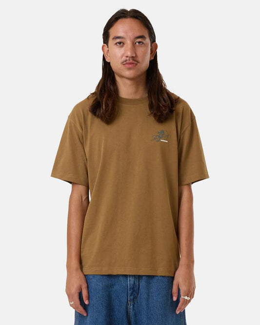 Image of T-Shirts. Product name - Worship Mens Cherub T-Shirt Dijon in Dijon colour by brand - Worship