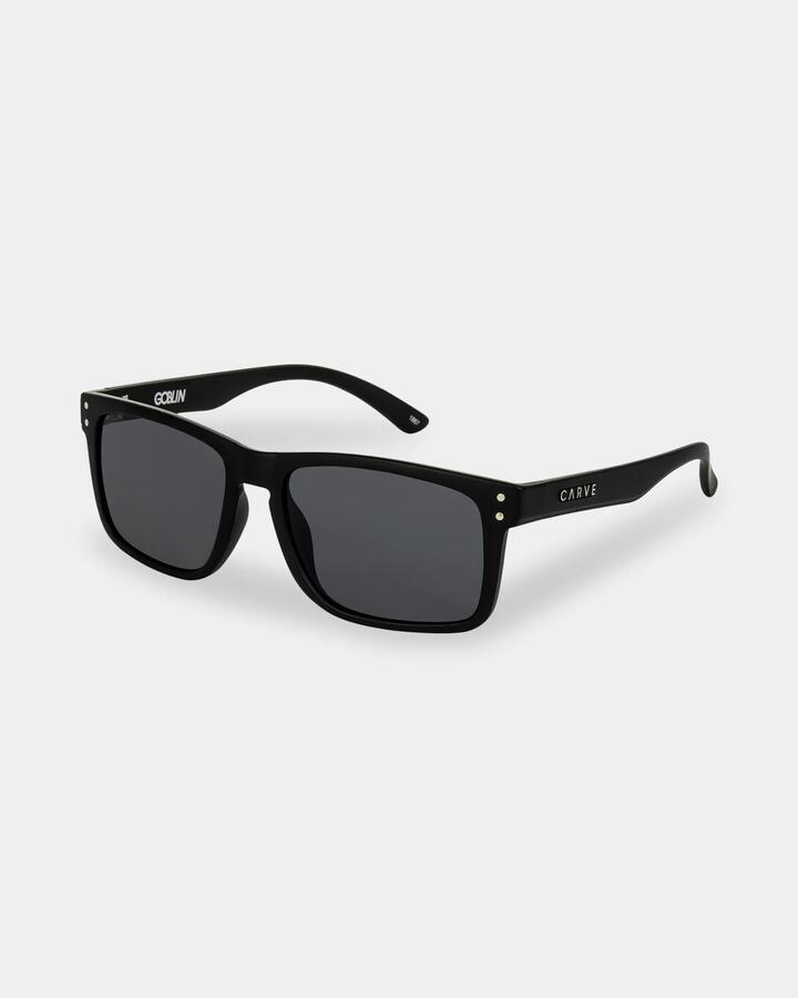 Image of Sunglasses. Productname: Carve Goblin Square Sunglasses Matte Black Smoke - in Matte Black Smoke colour by brand - Carve