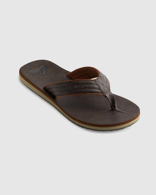 Image of Sandals. Productname: Quiksilver Mens Carver Nubuck Sandals Demitasse Solid - in Demitasse - Solid colour by brand - Quiksilver