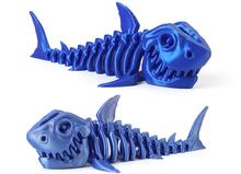 Image of Toys. Product name - 3D Printed Fidget Blue Shark in colour by brand - Toymate