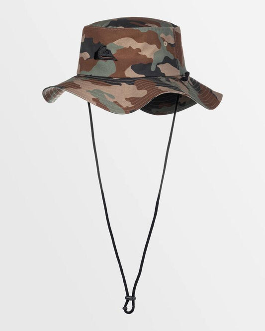 Image of Hats. Productname: Quiksilver Mens Bushmaster Safari Boonie Hat Camo - in Camo colour by brand - Quiksilver