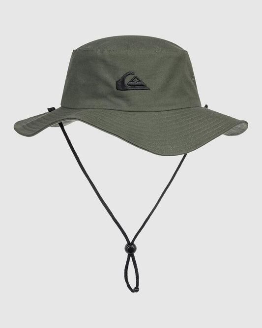 Image of Hats. Productname: Quiksilver Mens Bushmaster Safari Boonie Hat Thyme - in Thyme colour by brand - Quiksilver