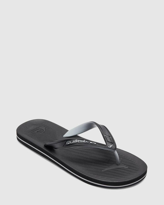Image of Sandals. Product name - Quiksilver Mens Haleiwa Core Thongs Black 1 in Black 1 colour by brand - Quiksilver
