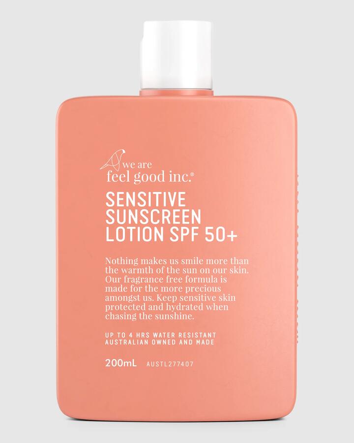 Image of Accessories. Productname: We Are Feel Good Inc Sensitive Sunscreen Lotion Spf 50+ 200Ml Sunscreen Natural - in Natural colour by brand - We Are Feel Good Inc