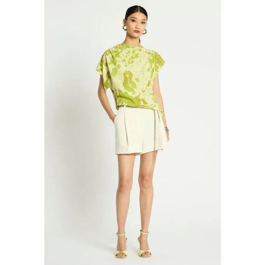 Image of a model wearing Shorts. Productname: Irina Short in Cloud colour by brand - sass and bide