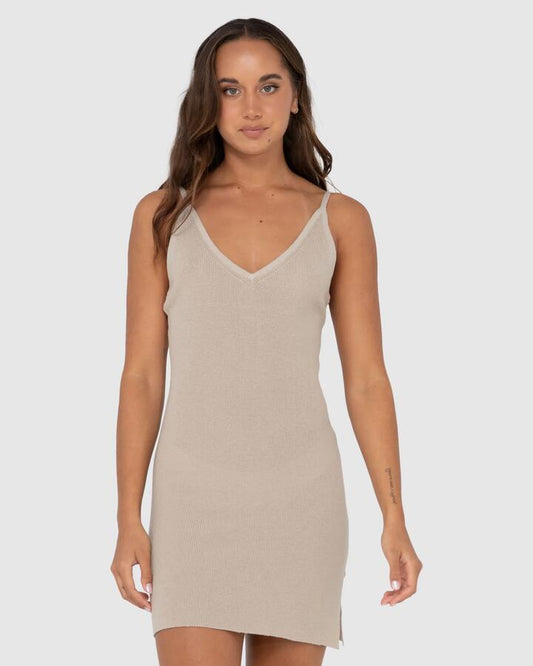 Image of Dresses. Productname: Rusty Womens Ophelia Mini Dress Pumice - in Pumice colour by brand - Rusty