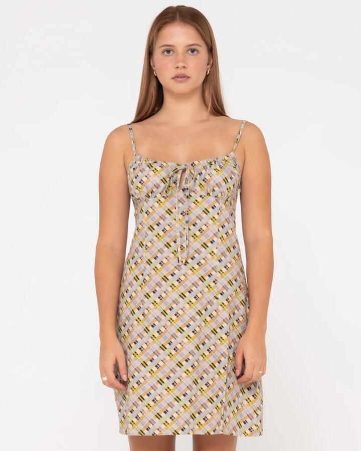 Image of Dresses. Productname: Rusty - Womens Percy Plaid Mini Dress - Multi - in Multi colour by brand - Rusty