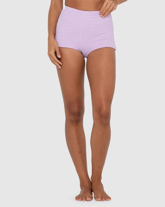Image of Swimwear. Productname: Rusty Womens Sandalwood High Waisted Bikini Bottoms Muted Lavender - in Muted Lavender colour by brand - Rusty
