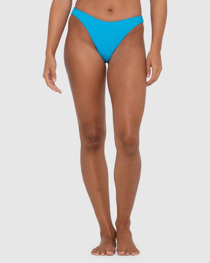 Image of Swimwear. Productname: Rusty - Womens Sandalwood Classic Bikini Bottom - Antarctic Blue - in Antarctic Blue colour by brand - Rusty