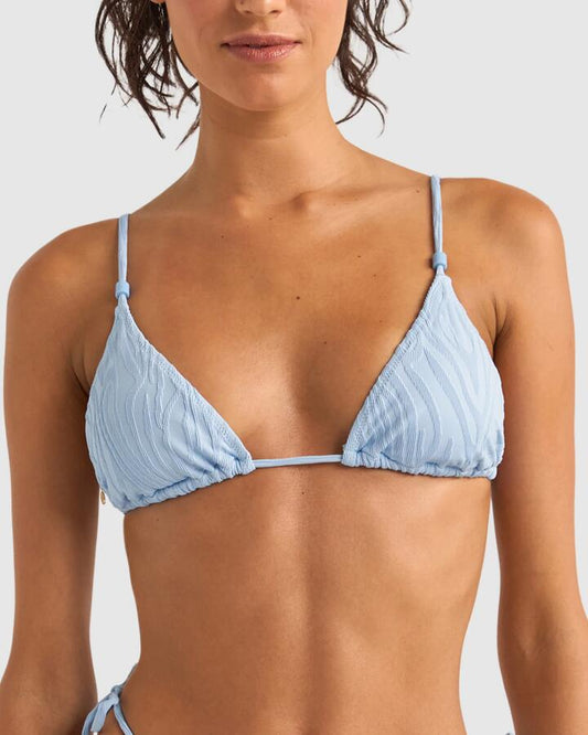 Image of Swimwear. Productname: Rhythm - Womens Amazon Slide Bikini Top - Bluebell - in Bluebell colour by brand - Rhythm