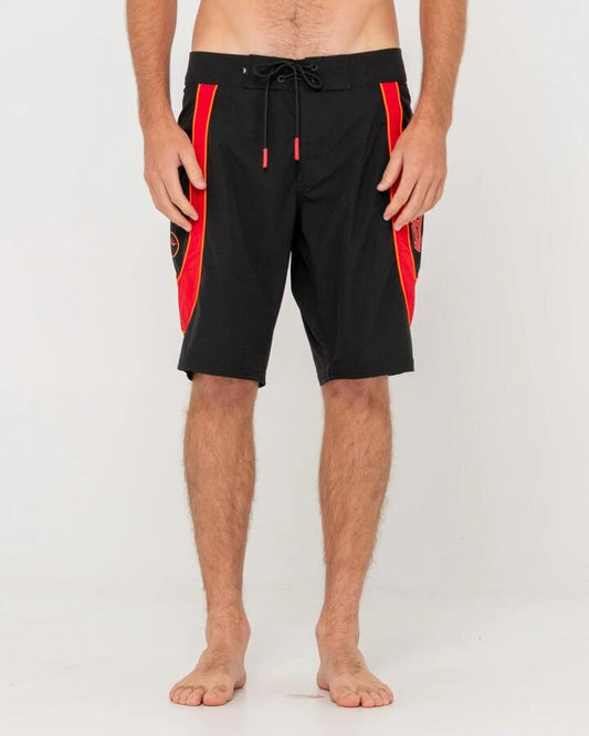 Image of Swimwear. Productname: Rusty - Mens Charger Boardshorts - Black - in Black colour by brand - Rusty