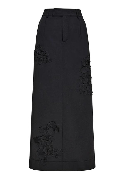 Image of a model wearing Skirts. Productname: Athena Maxi Skirt in Black colour by brand - MOS The Label