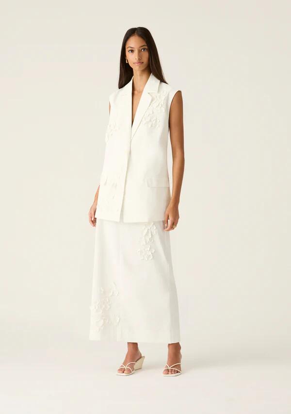 Image of Coats & Jackets. Productname: Athena Vest in White colour by brand - MOS The Label