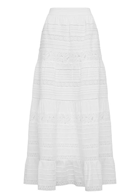 Image of a model wearing Skirts. Productname: Ivy Skirt in White colour by brand - MOS The Label