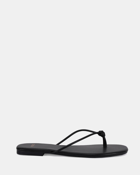 Image of Sandals. Product name - Sapina Women's Thongs BLACK Novo Thongs in Black colour by brand - NOVO