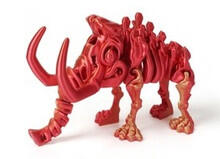 Image of Toys. Product name - 3D Printed Fidget 12cm Red Mammoth in colour by brand - Toymate