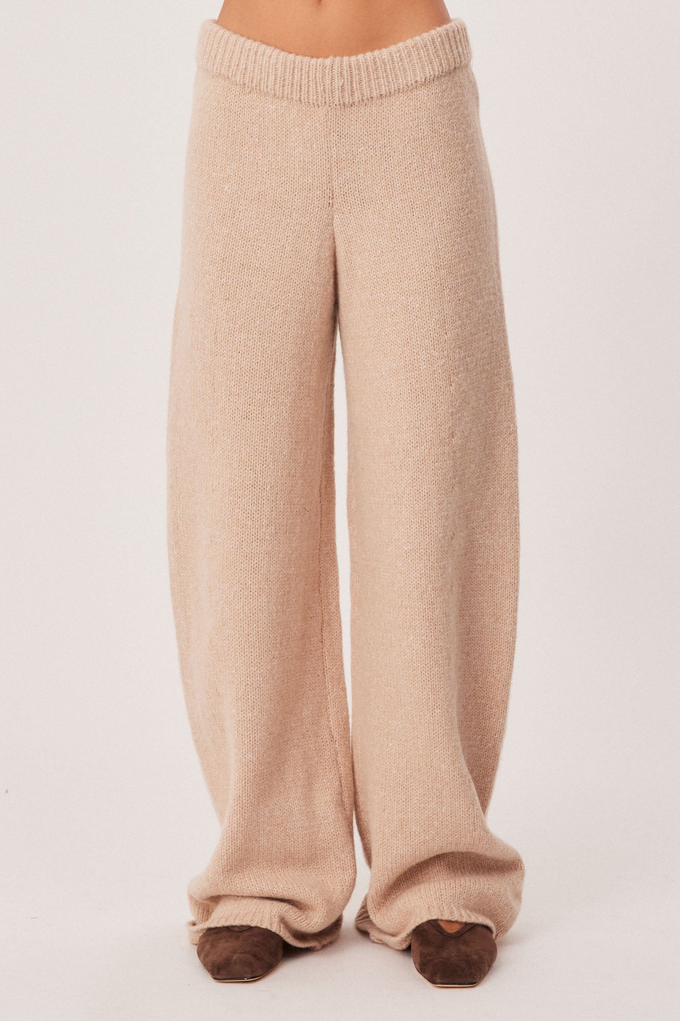 SNDYS ZIA KNIT PANTS (Beige Marl)