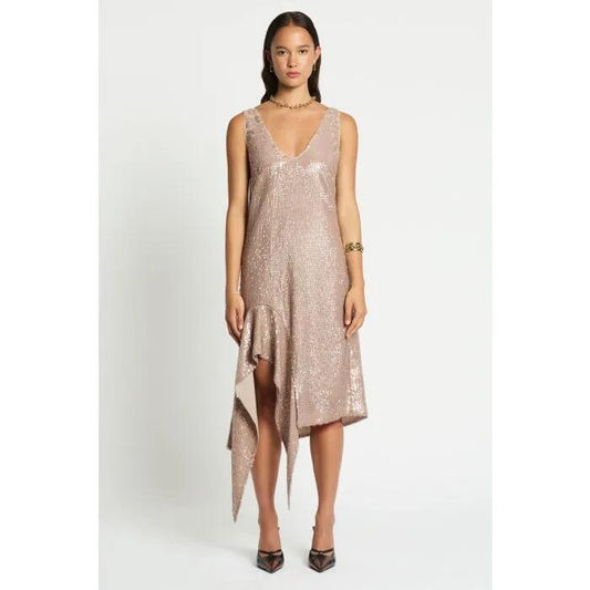 Image of Dresses. Productname: Selkie Sequin Dress in MINERAL colour by brand - sass and bide