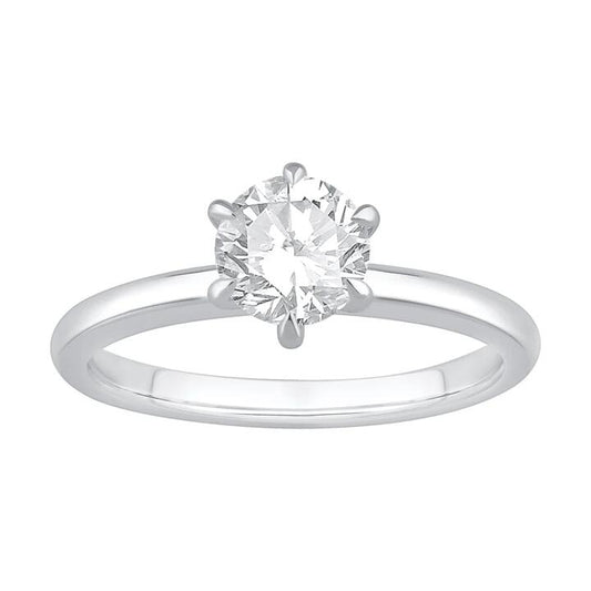 Image of Jewelry. Productname: 1/2ct Laboratory Grown Diamond Solitaire Ring in 18kt White Gold in Diamond colour by brand - Bevilles