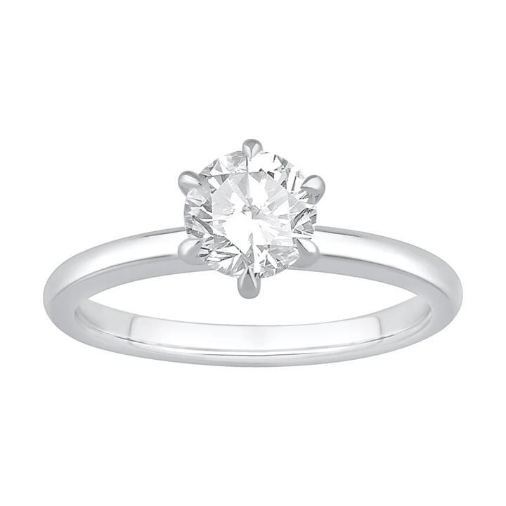 Image of Jewelry. Productname: 0.50ct Laboratory Grown Diamond Solitaire Ring in 18kt White Gold in Diamond colour by brand - Bevilles
