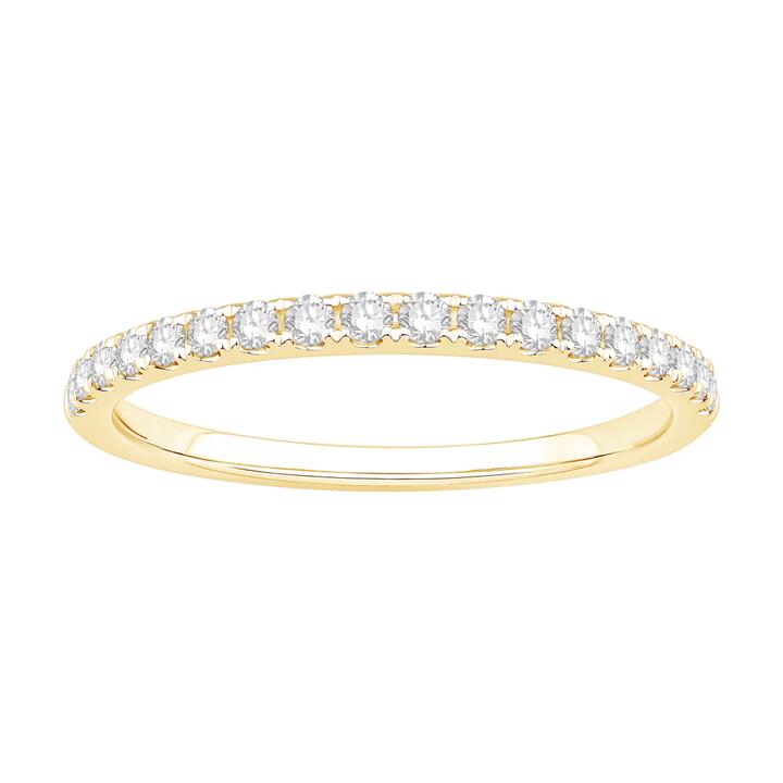 Image of Jewelry. Productname: Anniversary Ring with 0.25tw of Laboratory-Grown Diamonds in 18kt Yellow Gold in Diamond colour by brand - Bevilles